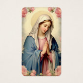 Virgin Mary In Loving Memory Sympathy Prayer Cards (Vorderseite)