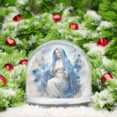 Virgin Mary in Whites and Blues with Roses Schneekugeln (Weihnachten)