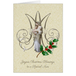 Virgin Mary Jesus Lamb Religious Catholic Nun