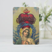 Virgin Mary, Mother of Jesus card Dankeskarte (Stehend Vorderseite)