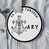 Virgin Mary Religious Catholic Jesus Cross Button (Beispiel)