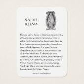 Virgin Mary Salve Reina Spanish Prayer Holy Card (Rückseite)