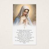 Virgin Mary The Lord's Prayer Funeral Prayer Card (Vorderseite)