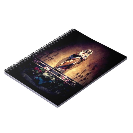 Virgin Mary with Baby Jesus Notebook Notizblock (Linke Seite)