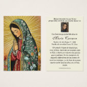 Virgin Mexico Guadalupe Spanish Funeral Prayer (Vorne & Hinten)