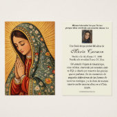 Virgin Mexico Guadalupe Spanish Funeral Prayer (Vorne & Hinten)