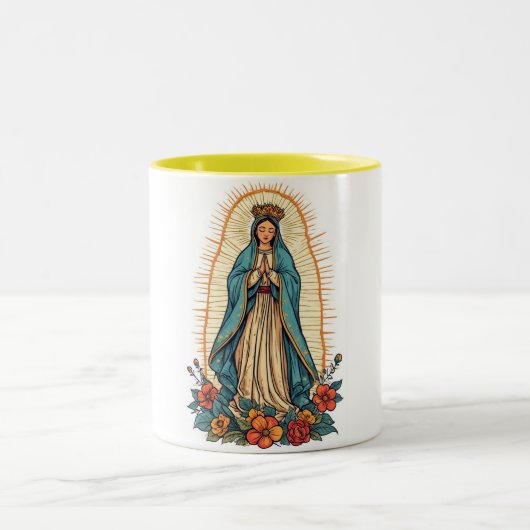 Virgin of Guadalupe Coffee Mug Zweifarbige Tasse (Mittel)