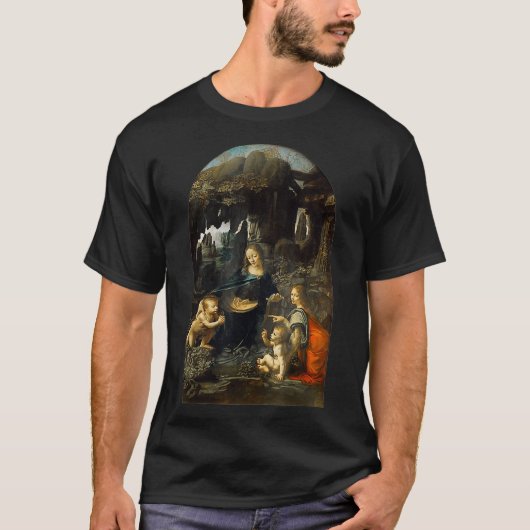 Virgin of the Rocks by Leonardo da Vinci  T-Shirt (Vorderseite)