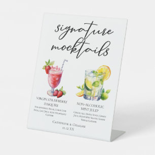 Virgin Strawberry Daiquiri Mint Julep Mocktails Sockelschild