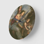 Virgin und Child with St. Anne, c.1510 Runde Wanduhr (Winkel)