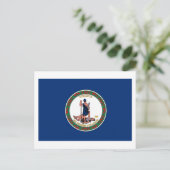 Virgina Flag Postcard Postkarte (Stehend Vorderseite)