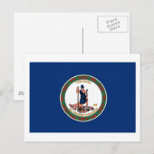 Virgina Flag Postcard Postkarte (Vorne/Hinten)