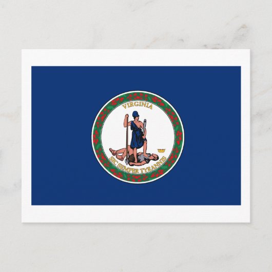 Virgina Flag Postcard Postkarte (Vorderseite)