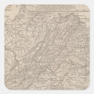 Virginia 10 quadratischer aufkleber