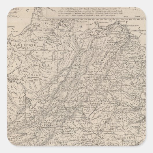 Virginia 10 quadratischer aufkleber (Vorderseite)