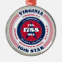 Virginia 10. Staat Weihnachtsschmuck