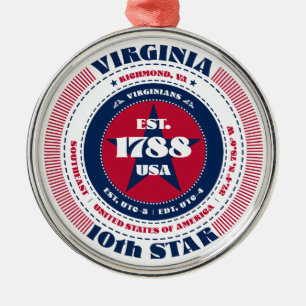 Virginia 10. Staat Weihnachtsschmuck