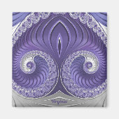 VIRGINIA ~ Abstraktes Muster ~ Lila grau Magnet (Vorne)