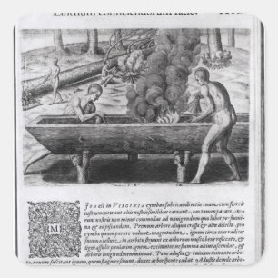 Virginia-amerikanischer Ureinwohner, der Quadratischer Aufkleber