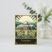 Virginia | Art Deco Postkarte (Stehend Vorderseite)