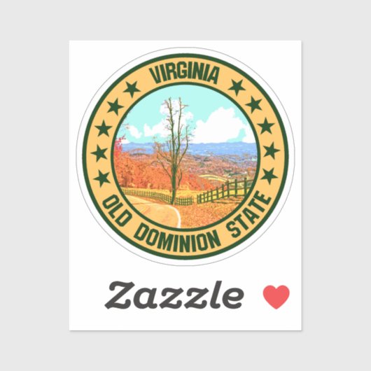 Virginia Aufkleber (Blatt)