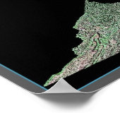 Virginia aus dem Weltraumsatellitenposter Poster (Ecke)