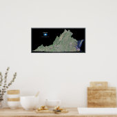 Virginia aus dem Weltraumsatellitenposter Poster (Küche)