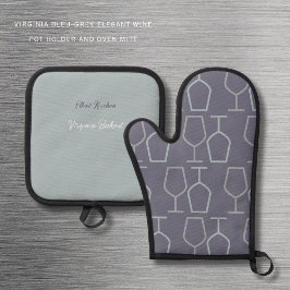 Virginia Baked Personalized | Virginia Wine Lover Ofenhandschuh & Topflappen-Set