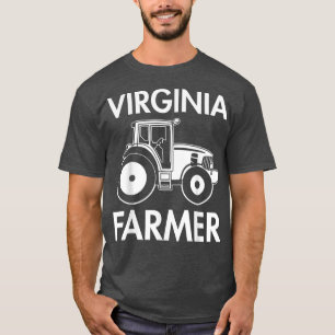 Virginia Bauer Vintag Men Traktor Farm Lokale Farm T-Shirt
