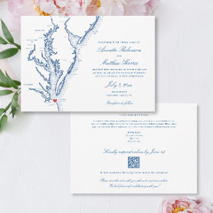 Virginia Beach All-in-One QR Code UAWG Wedding Einladung