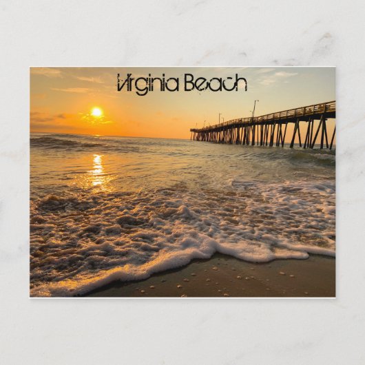 Virginia Beach Angelplatz bei Sonnenaufgang Postkarte (Vorderseite)