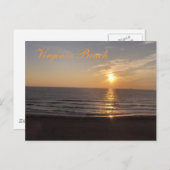 Virginia Beach bei Sonnenuntergang Postkarte (Vorne/Hinten)
