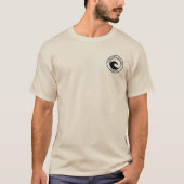 Virginia Beach Black Ocean Wave Circle Design T-Shirt (Vorderseite)