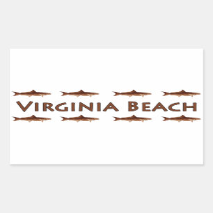 Virginia Beach Cobia Saltwater Fishing-Logo Rechteckiger Aufkleber