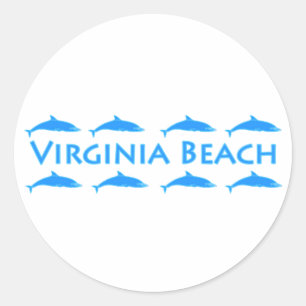 Virginia Beach-Delphine-Logo Runder Aufkleber