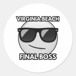Virginia Beach Endboss Cool Emoji Aufkleber
