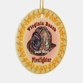 Virginia Beach Feuerwehrschmuck Keramik Ornament (Rechts)