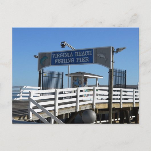 Virginia Beach Fishing Pier Postkarte (Vorderseite)