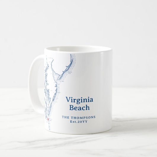 Virginia Beach Geschenk Kaffeetasse (Vorderseite Links)
