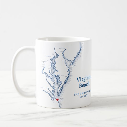 Virginia Beach Geschenk Kaffeetasse (Links)