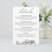 Virginia Beach Hochzeit kleine vertikale Details Begleitkarte (Stehend Vorderseite)