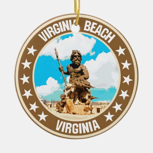 Virginia Beach Keramik Ornament (Vorne)