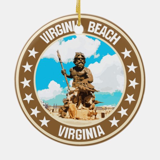 Virginia Beach Keramik Ornament (Hinten)