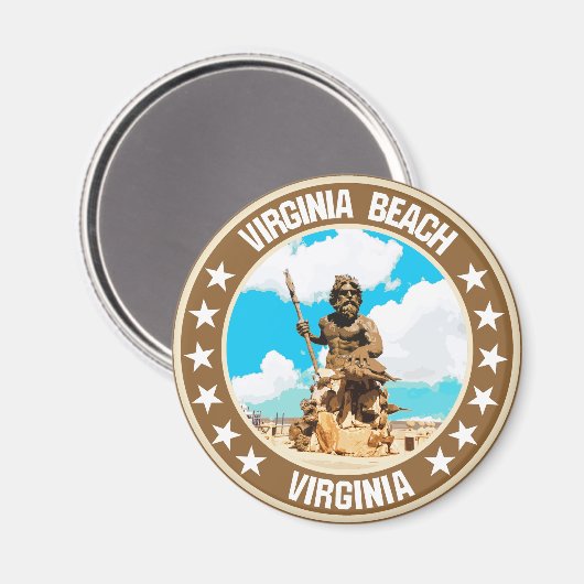Virginia Beach Magnet (Vorderseite/Rückseite)