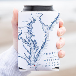 Virginia Beach Minimal Moderne Gastgeschenk Hochze Dosenkühler