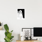 Virginia Beach Modern Minimal Abstrakt einfache Ka Poster (Heimbüro)