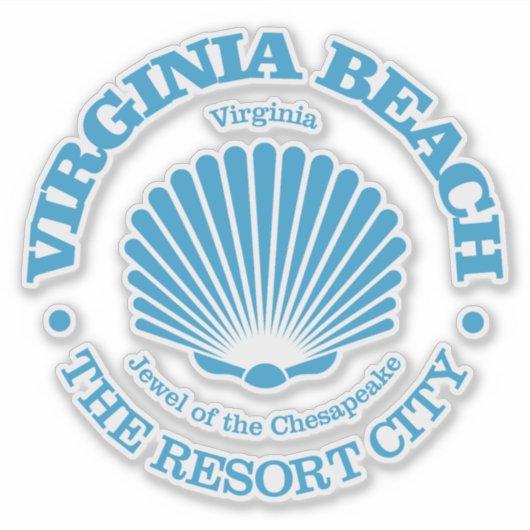 Virginia Beach (Muschel) Aufkleber (Vorderseite)