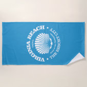 Virginia Beach (Muschel) Strandtuch (Vorderseite)