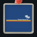 Virginia Beach Ornament Aus Metall<br><div class="desc">Virginia Beach,  eine Küstenstadt im Südosten von Virginia,  liegt dort,  wo die Chesapeake Bay den Atlantischen Ozean trifft. Eine 5 km lange Promenade erstreckt sich entlang des Strands.</div>