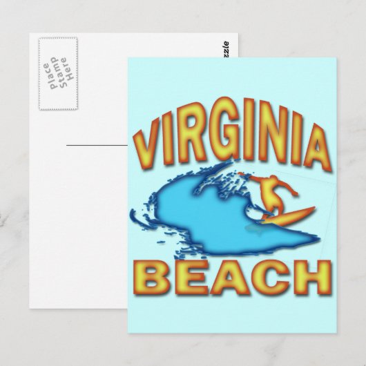 VIRGINIA BEACH POSTKARTE (Vorne/Hinten)